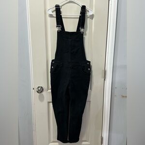 Genuine People Women's Black Denim Overalls Size Medium
